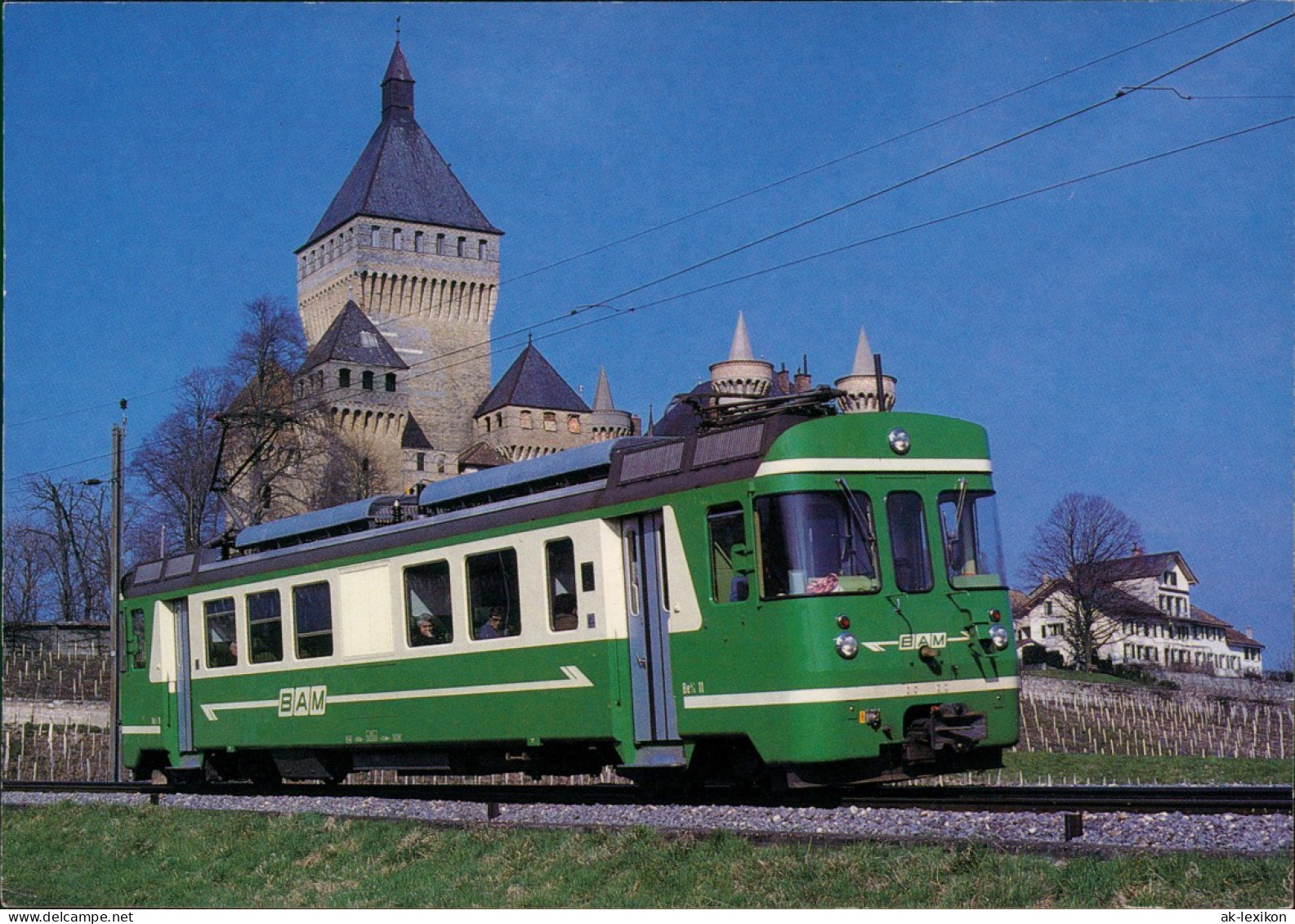 Eisenbahn (Railway) Triebwagen Be 4/4 11 Chemin De Fer Bière-Apples-Morges 1982 - Trains