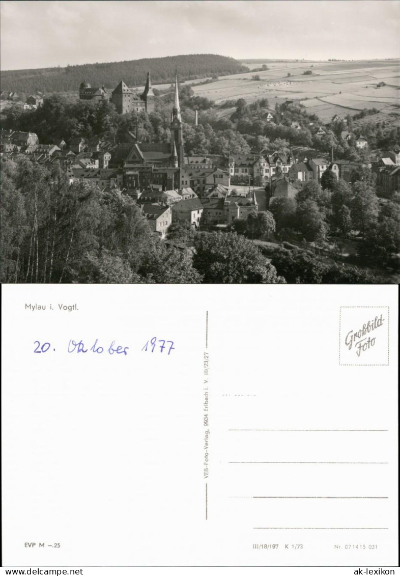 Ansichtskarte Mylau Blick Auf Die Stadt 1973 - Mylau