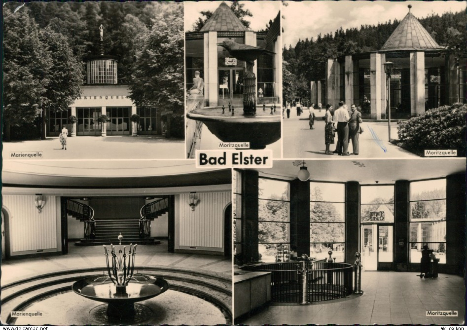 Ansichtskarte Bad Elster Marienquelle, Moritzquelle 1958 - Bad Elster