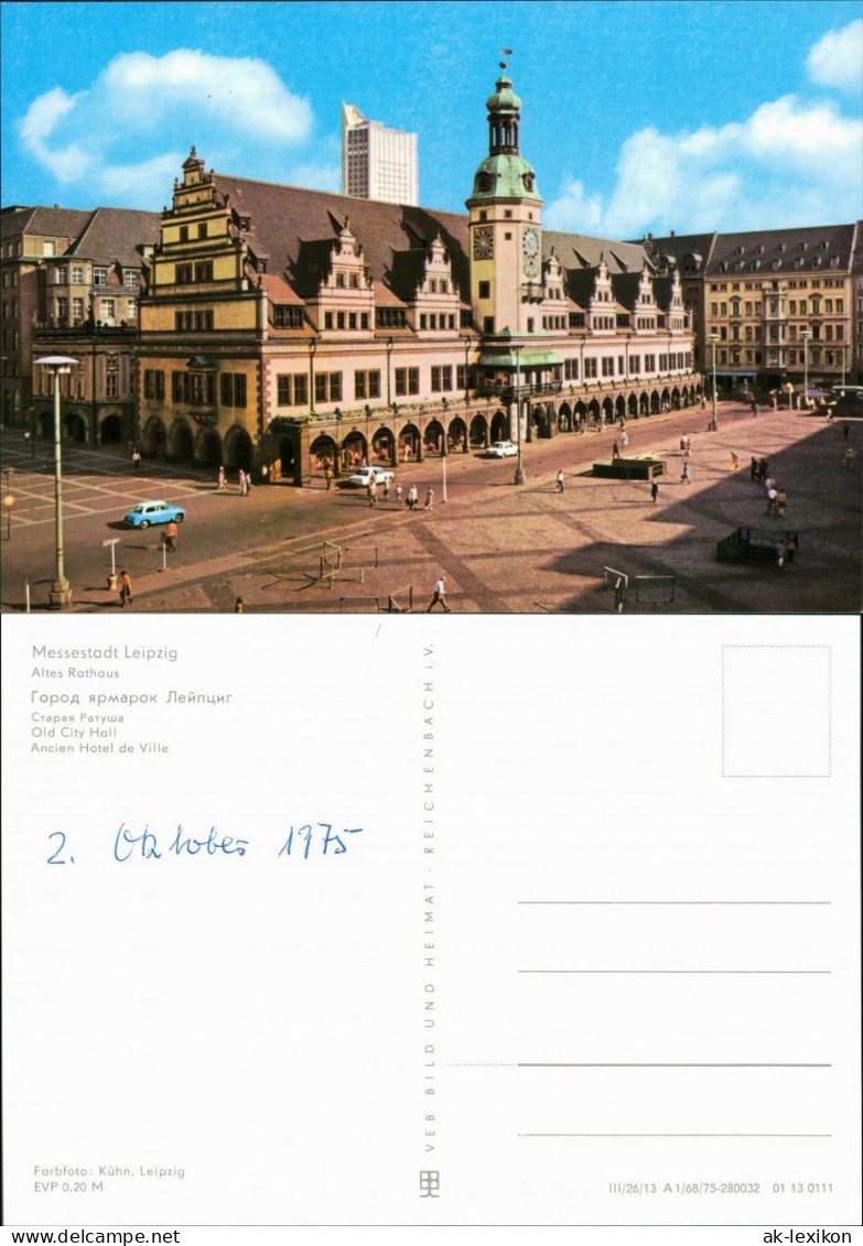 Ansichtskarte Leipzig Altes Rathaus 1975 - Leipzig