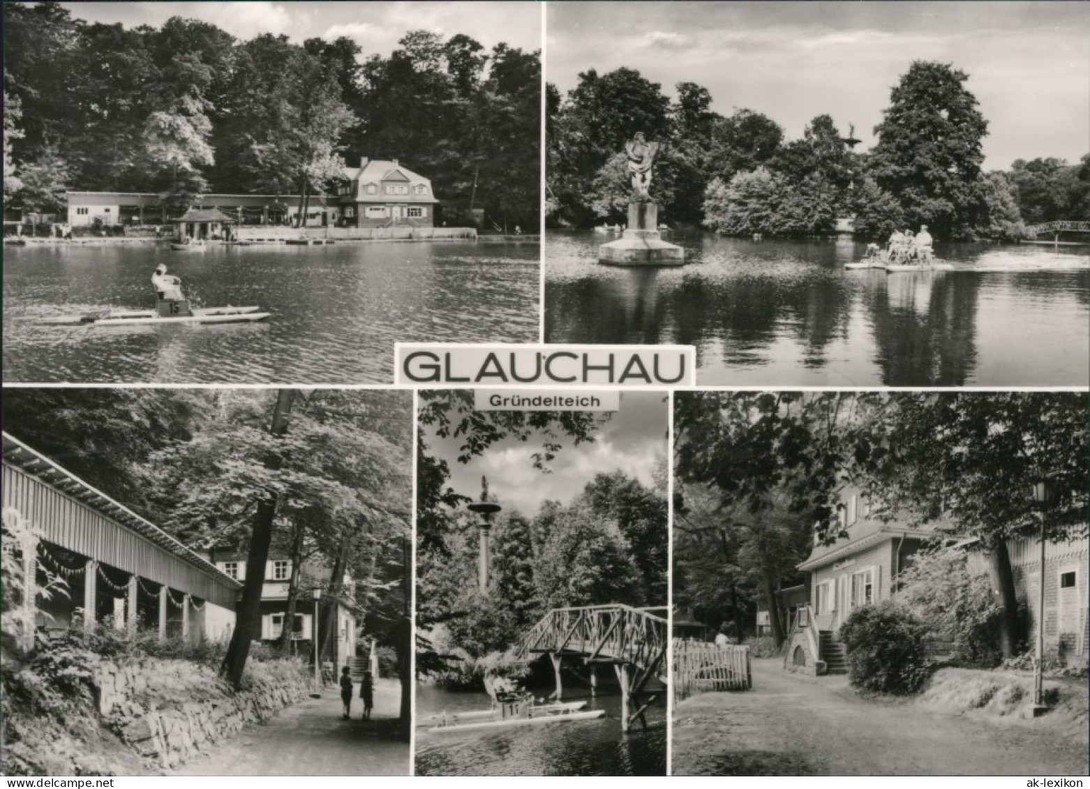 Ansichtskarte Glauchau Gründelteich 1974 - Glauchau