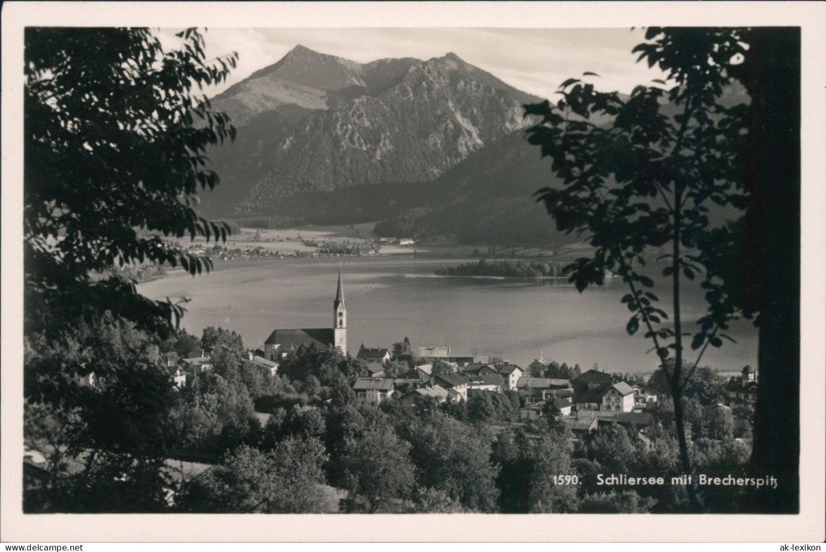 Ansichtskarte Schliersee Blick Auf Den Ort Mit Brecherspitz 1932 - Schliersee