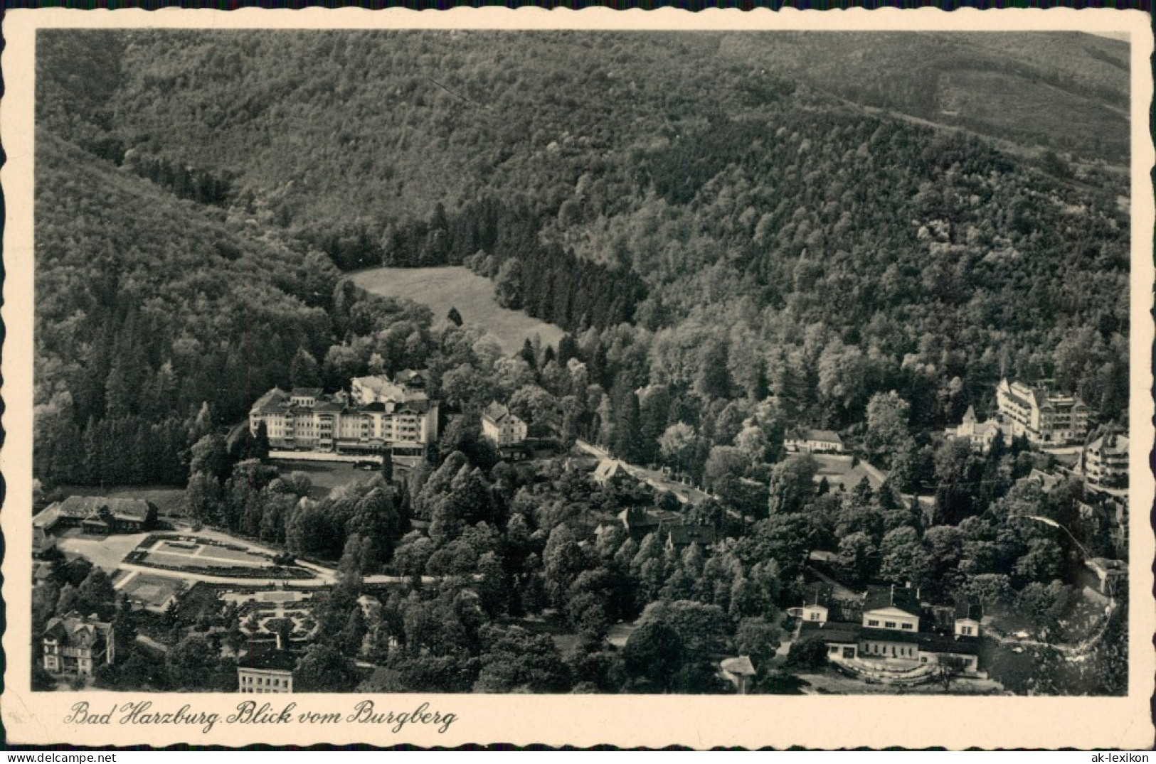 Ansichtskarte Bad Harzburg Blick Vom Burgberg Auf Die Stadt 1936 - Bad Harzburg