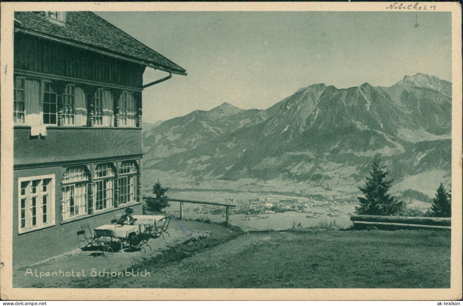 Ansichtskarte Oberstdorf (Allgäu) Alpenhotel Schönblick 1925  - Oberstdorf