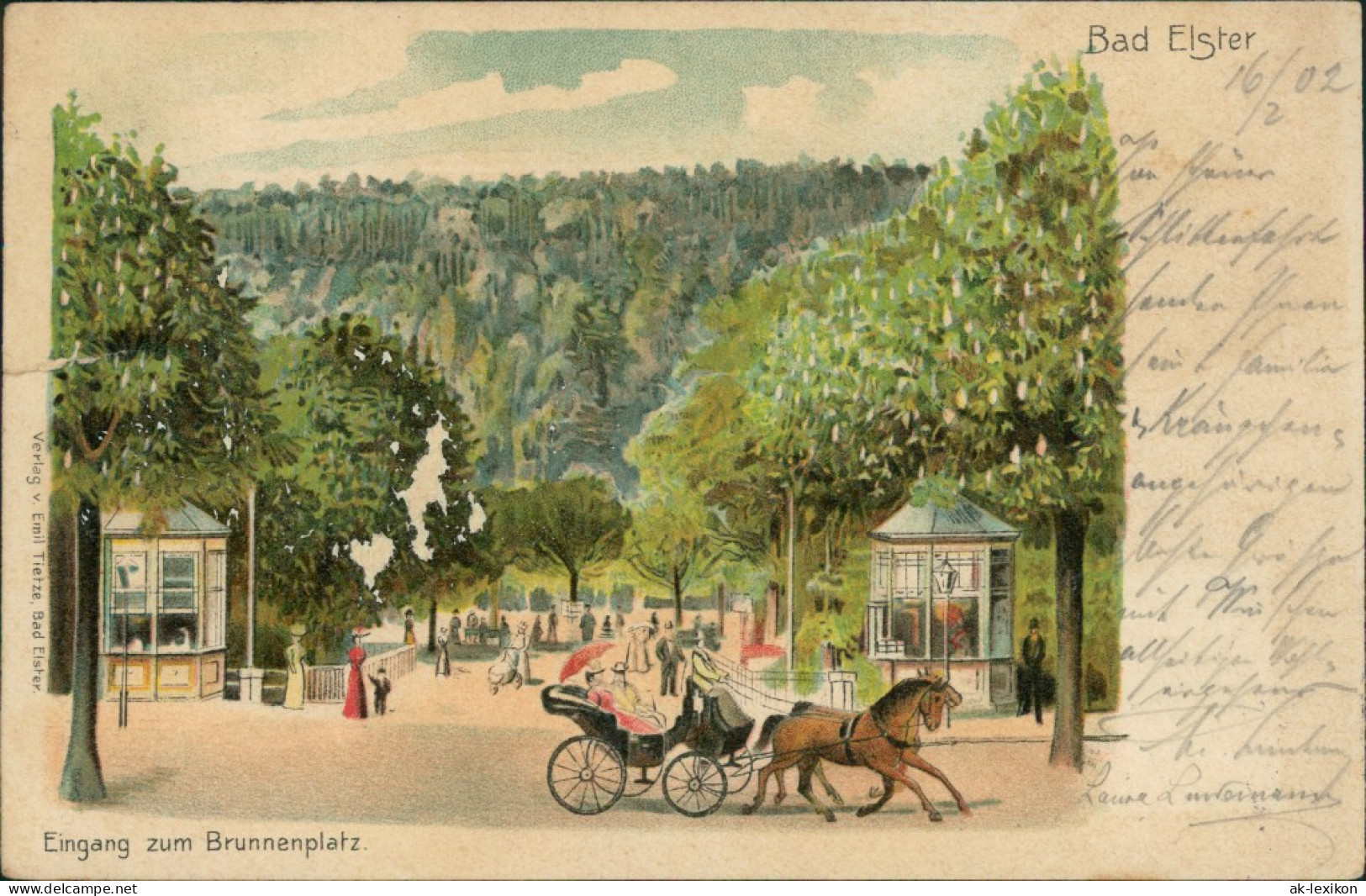 Ansichtskarte Bad Elster Eingang Zum Brunnenplatz 1902 - Bad Elster