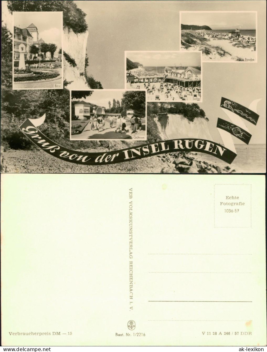 Mecklenburg Vorpommern Insel Rügen Göhren, Sellin, Baabe, Königstuhl 1957 - Other & Unclassified