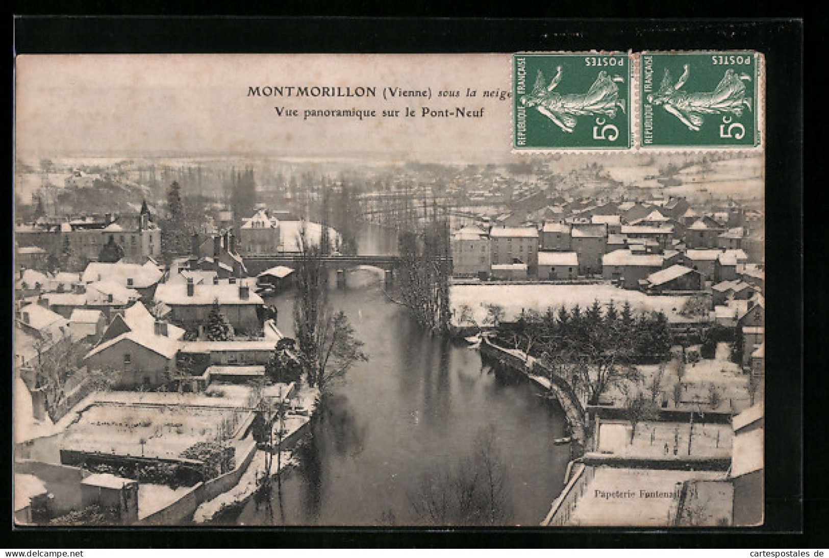 CPA Montmorillon, Vue Panoramique Sur Le Pont-Neuf  - Montmorillon