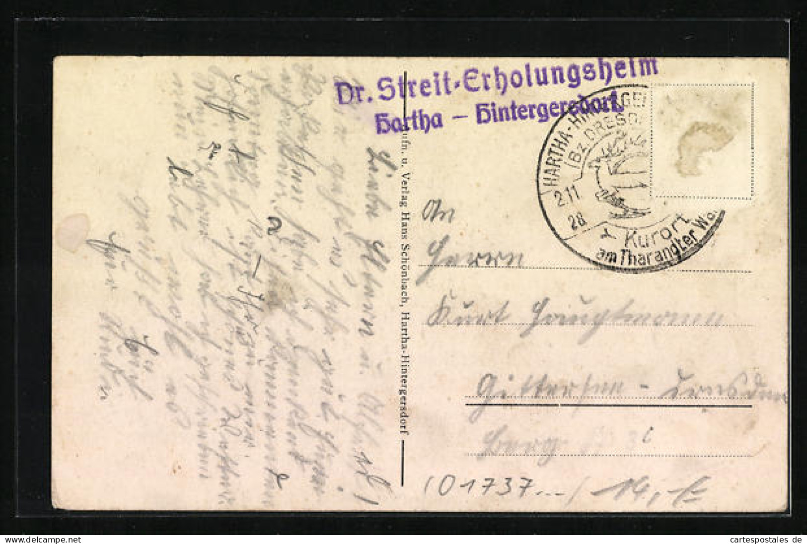 AK Hartha-Hintergersdorf, Dr. Streit`s Kinderheim  - Hartha