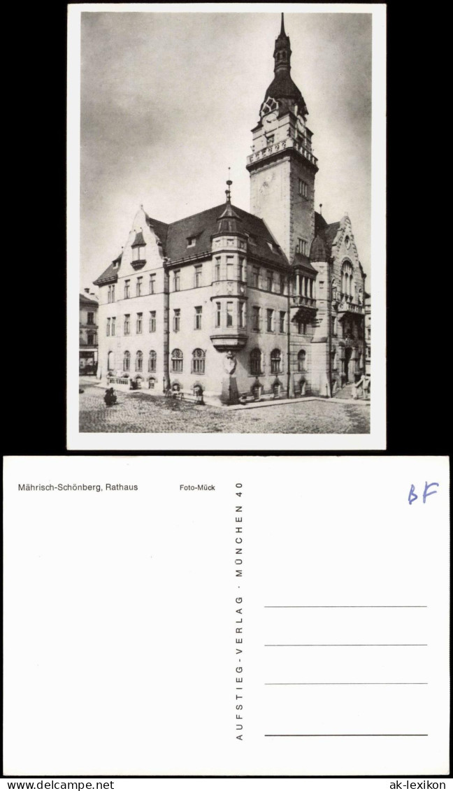 Postcard Mährisch Schönberg Šumperk Rathaus (Town Hall Building) 1960 - Tschechische Republik