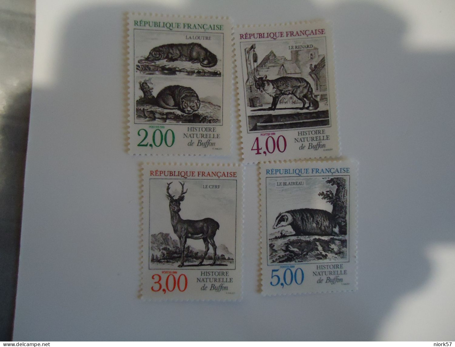 FRANCE 4 MNH  STAMPS BIRDS ANIMALS TURTLES 1988 - Other & Unclassified