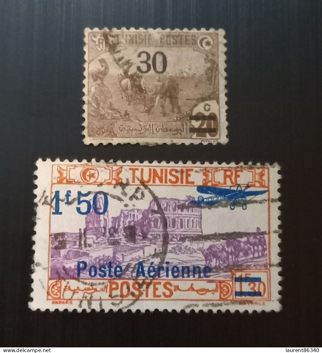 Tunisie 1923 -1925 Stamps Of 1906 Surcharged & 1930 Airmail - Issues Of 1928 Surcharged - Usati