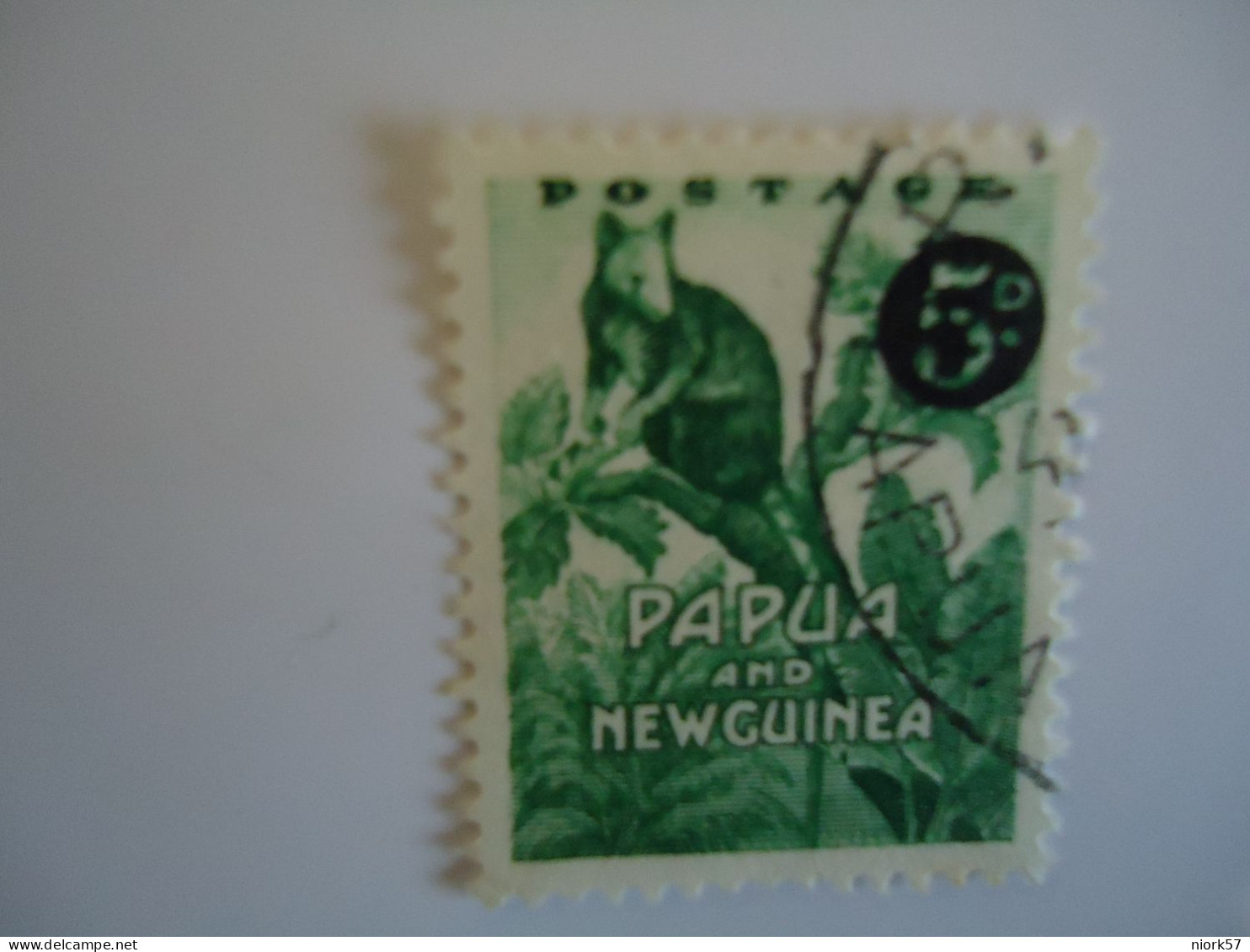 PAPUA NEW GUINEA    USED  SET ANIMALS OVERPRINT MONKEYS - Mono