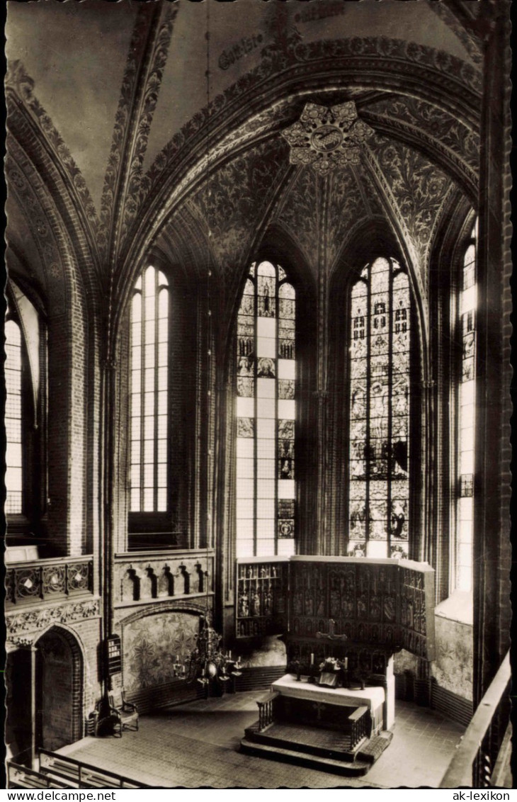 Ansichtskarte Lüneburg St. Johanniskirche Kirche Altar Innenansicht 1958 - Lüneburg