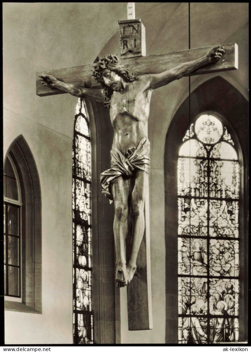 Lohr Am Main Pfarrkirche St. Michael, Innenansicht Mit Holzkreuz 1960 - Lohr