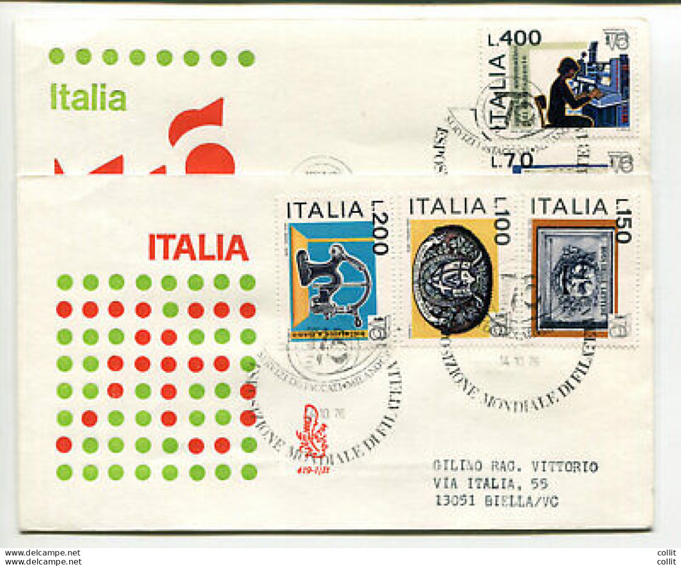 Italia FDC Venetia 1976 Italia '76  Viaggiata Racc. Per L'Italia - FDC