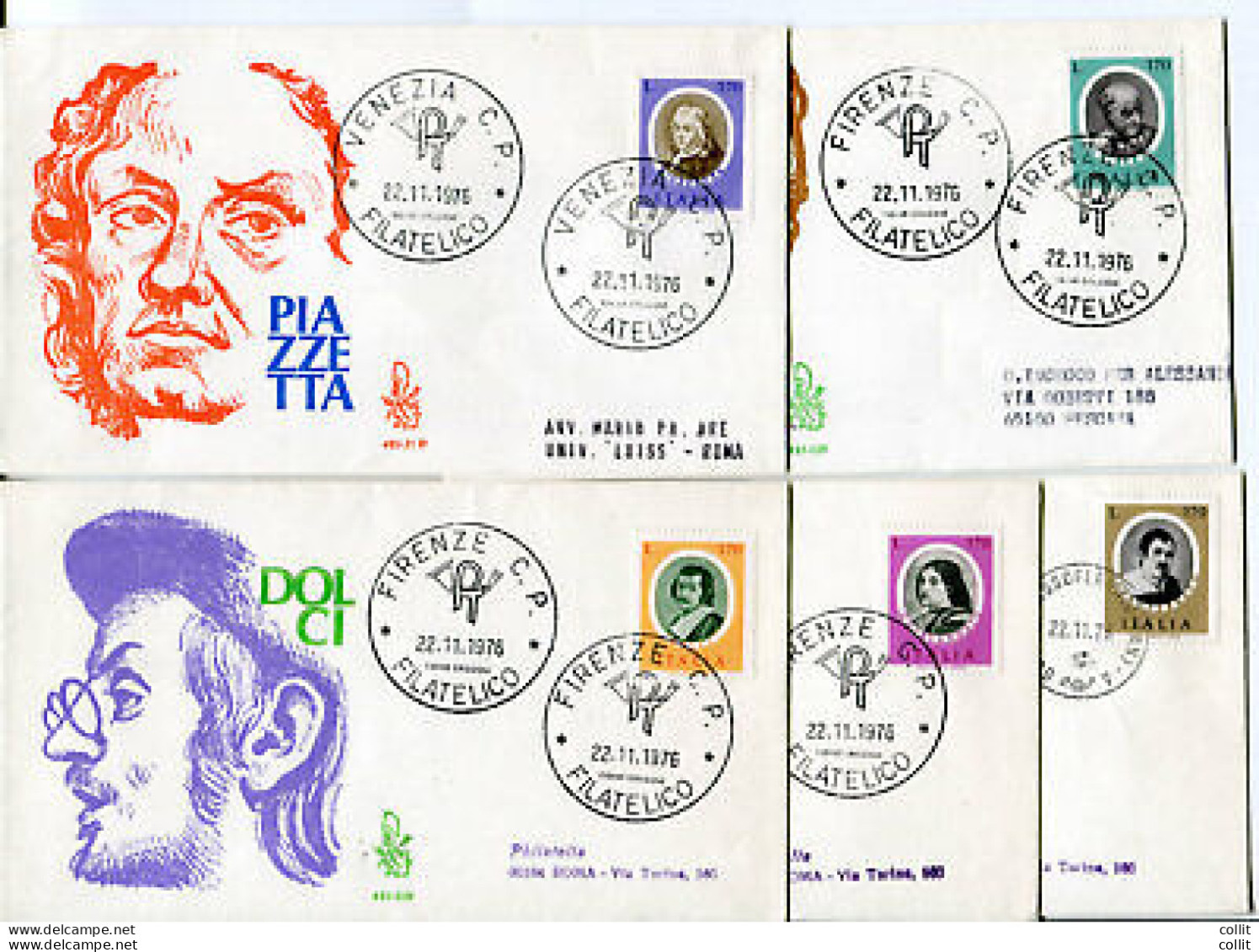 Italia FDC Venetia 1976 Illustri  Viaggiata  Per L'Italia - FDC