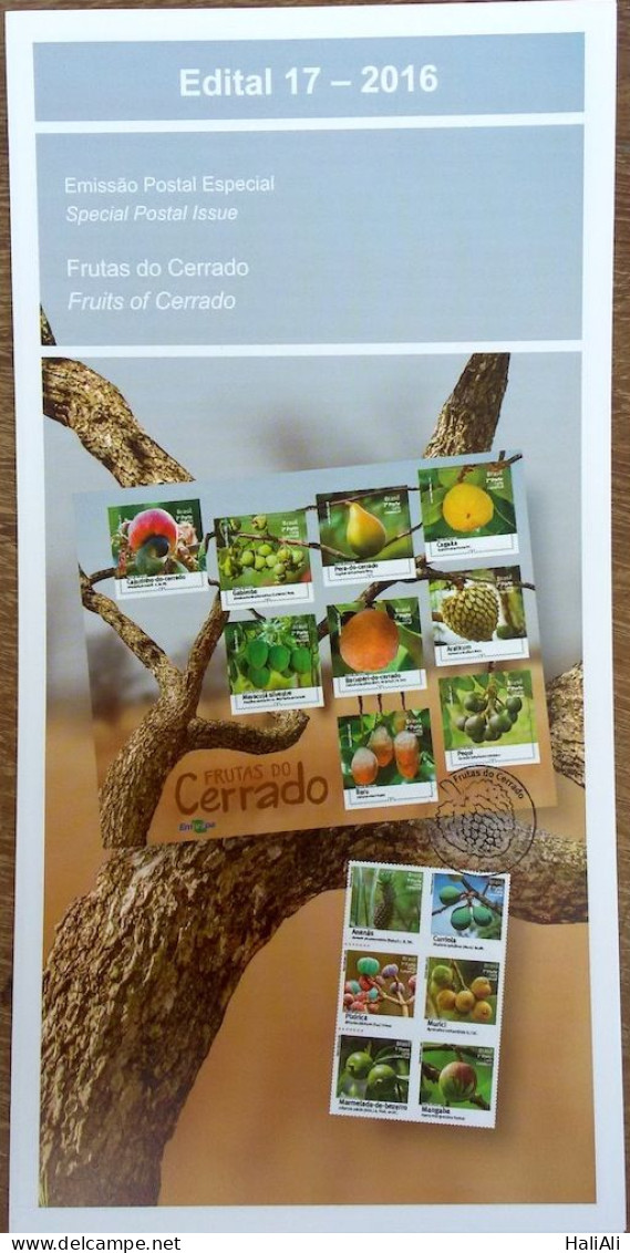 Brochure Brazil Edital 2016 17 Cerrado Fruits Gastronomy Without Stamp - Brieven En Documenten