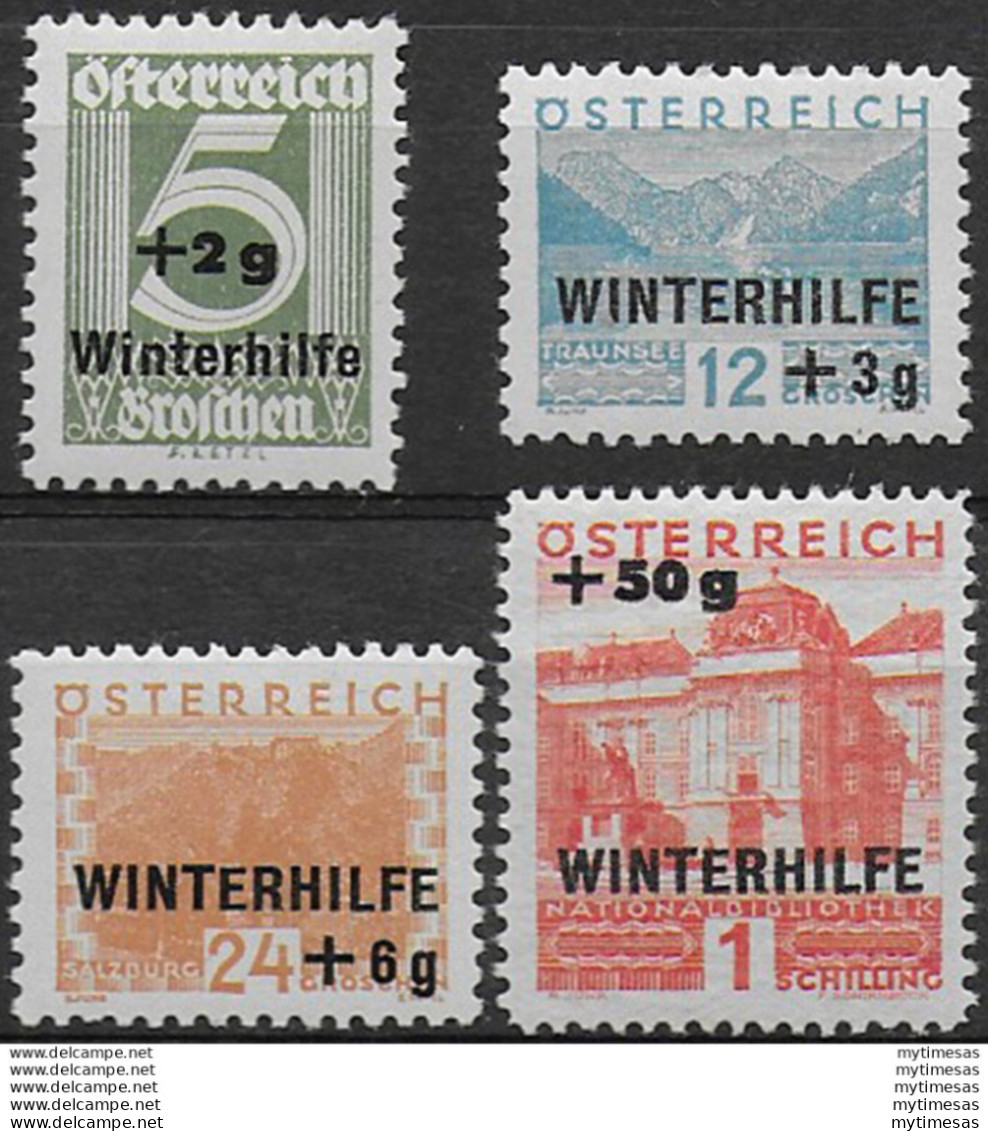 1933 Austria Soccorso Invernale 4v. MNH Unif N. 437/40 - Other & Unclassified