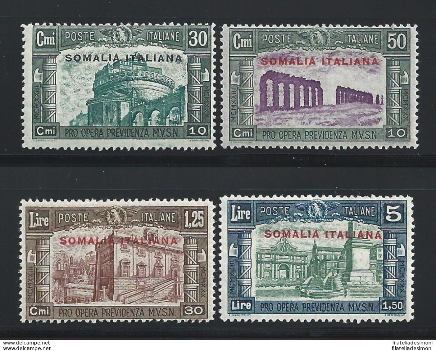 1930 SOMALIA - N° 140/143 , 4 Valori , Milizia III , MNH** - Somalia