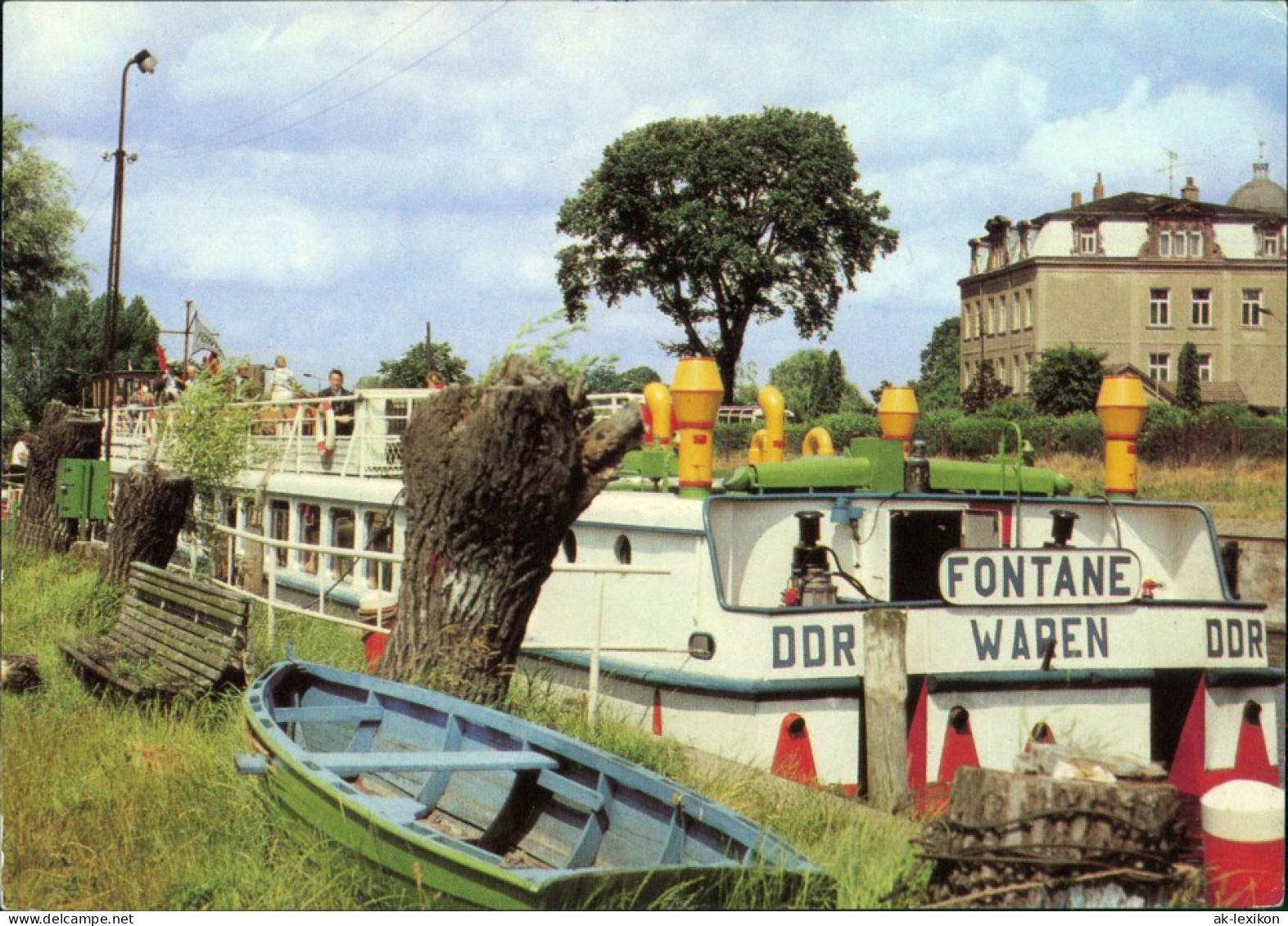 Ansichtskarte Waren (Müritz) MS "Fontane" Im Hafen An Der Steinmole 1981 - Waren (Müritz)