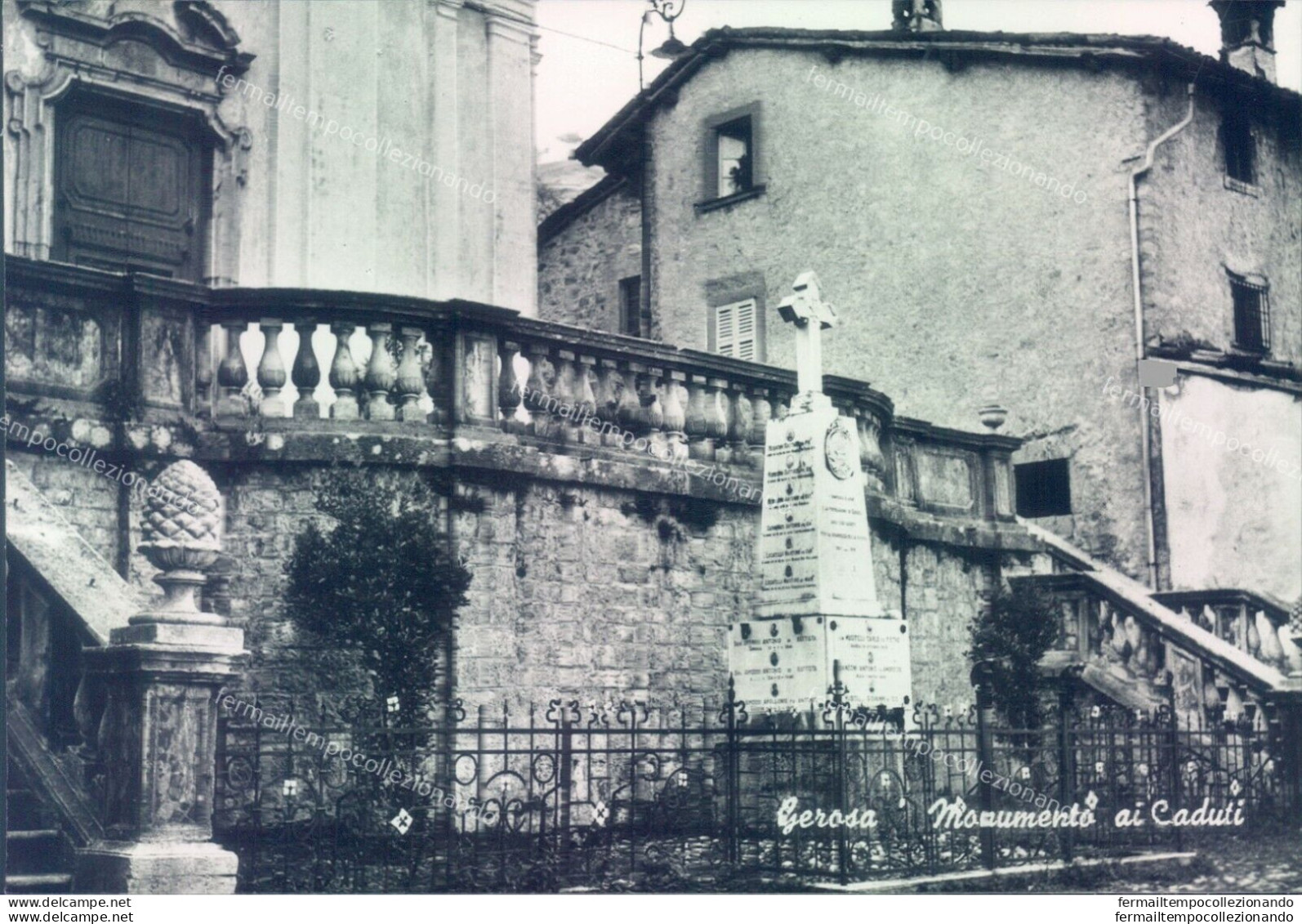 Q360 Cartolina Gerosa Monumento Ai Caduti  Provincia Di Bergamo - Bergamo