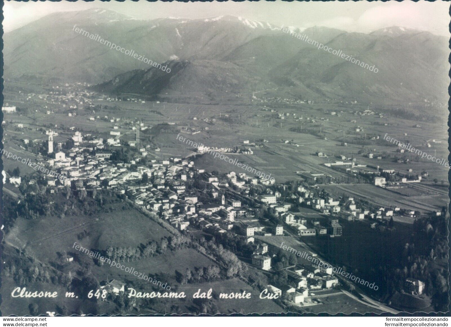 Q181 Cartolina Clusone Panorama Dal Monte Cuc'  Provincia Di  Bergamo - Bergamo