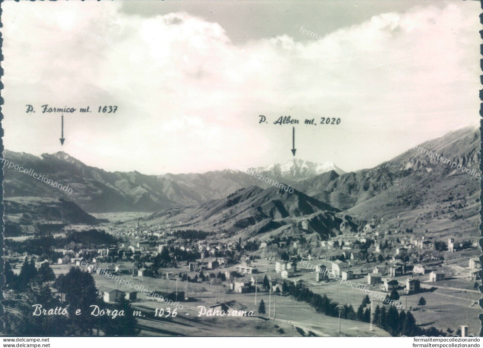 Q26 Cartolina Bratto  E Dorga Panorama Provincia Di Bergamo - Bergamo