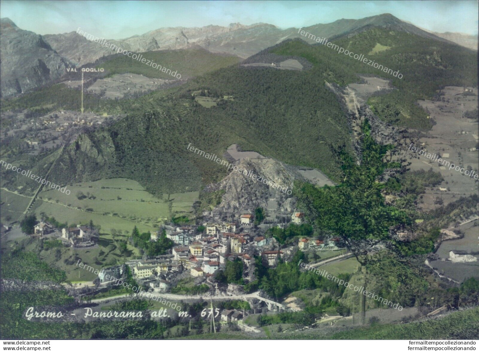Q107 Cartolina Gromo Panorama  Provincia Di Bergamo - Bergamo