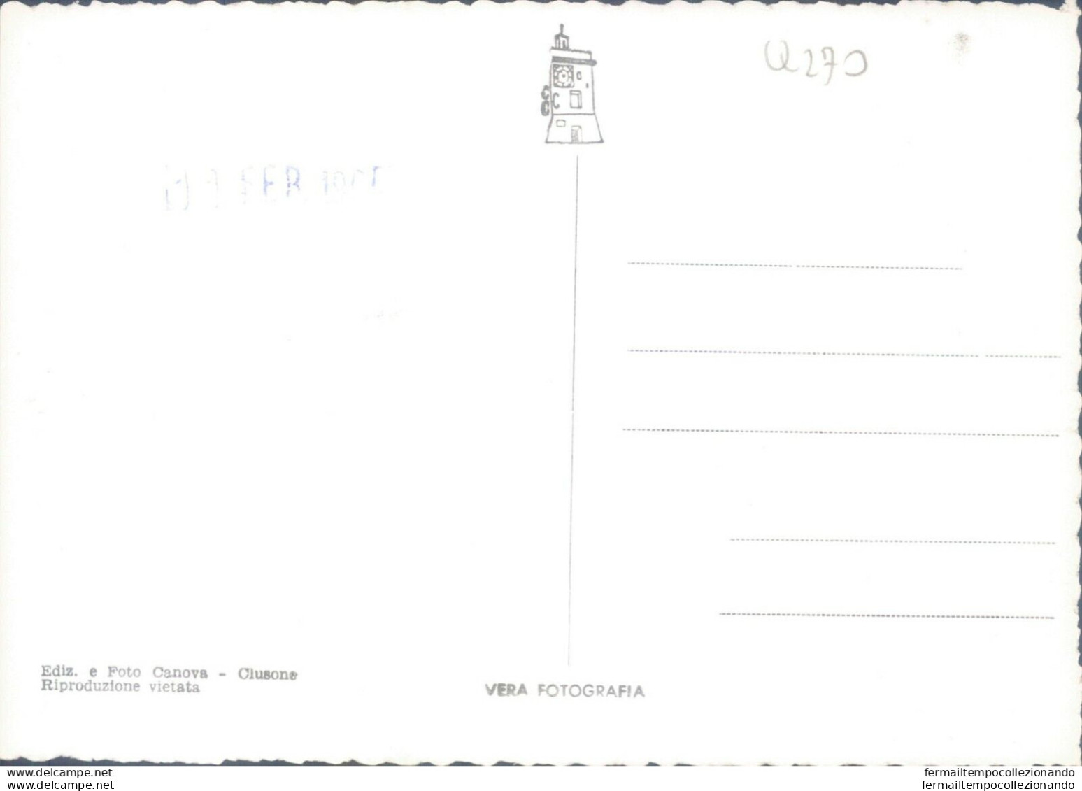 Q270 Cartolina Cantoniera Della Presolana M 1300 Provincia Di  Bergamo - Bergamo