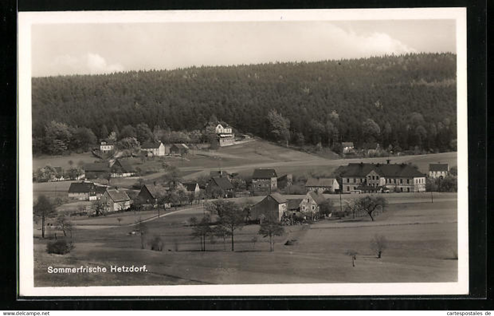 AK Hetzdorf, Gesamtansicht Des Ortes Mit Wald  - Hetzdorf