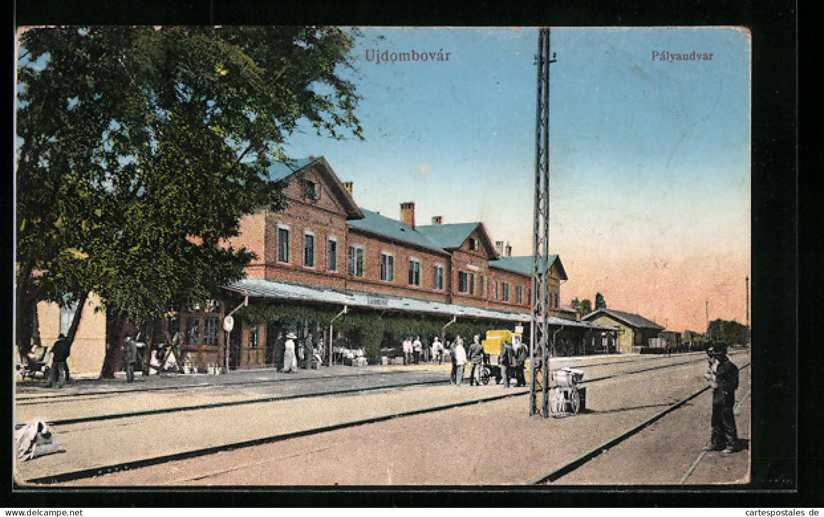 AK Dombovar, Ujdombovar, Palyaudvar, Bahnhof  - Hongarije