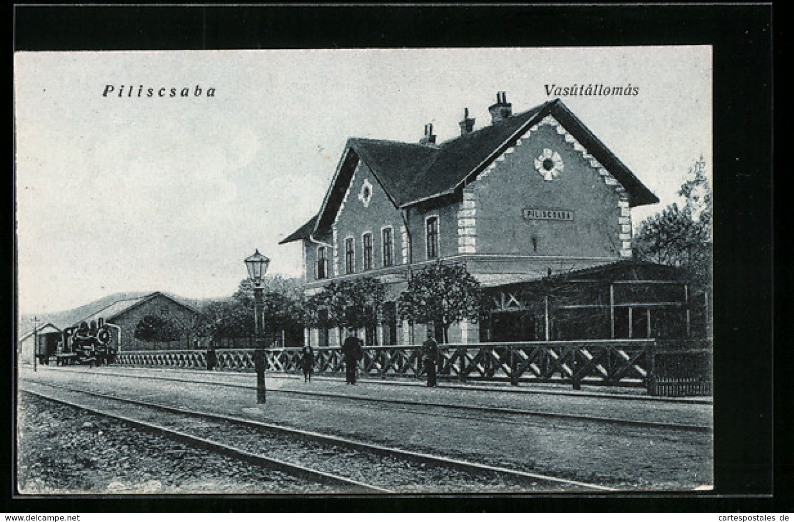 AK Piliscsaba, Vasutallomas, Bahnhof  - Hongarije
