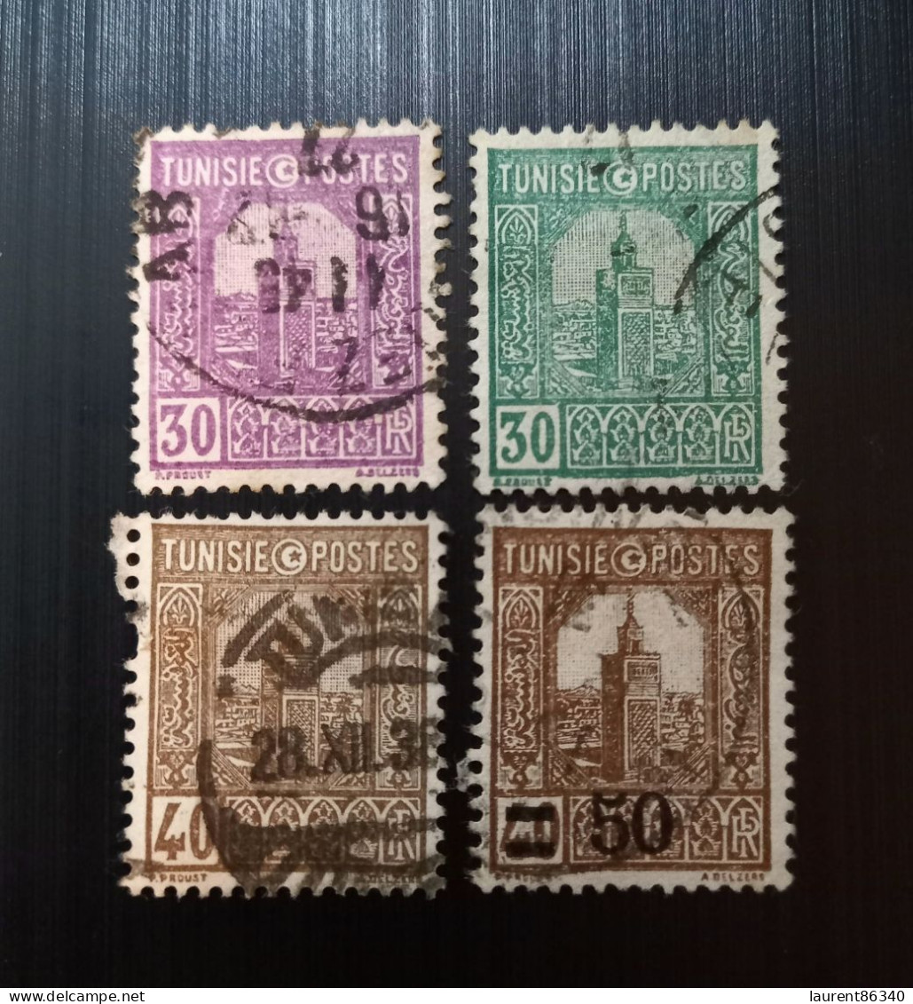 Tunisie 1926 /1931 Land And People Grande Mosquée De Tunis Modèle: P. Proust Lot2 - Used Stamps
