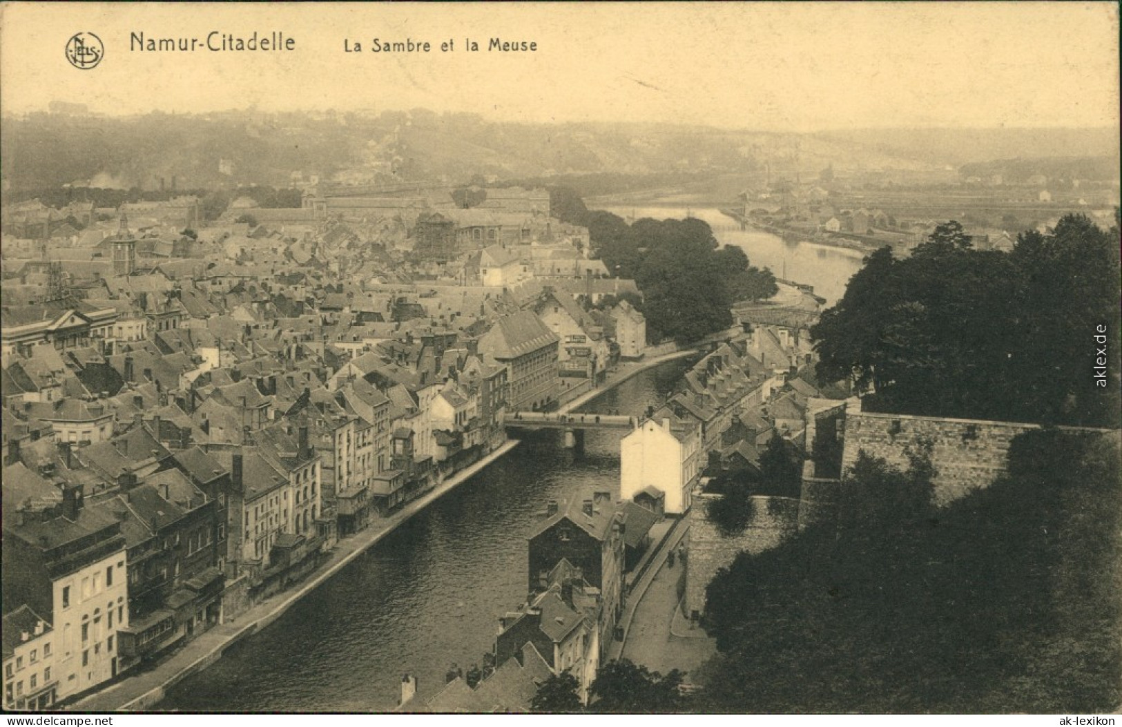 Namur Namen &#47; Wallonisch: Nameûr La Sambre Et La Meuse/Panorama-Ansicht 1916 - Namur