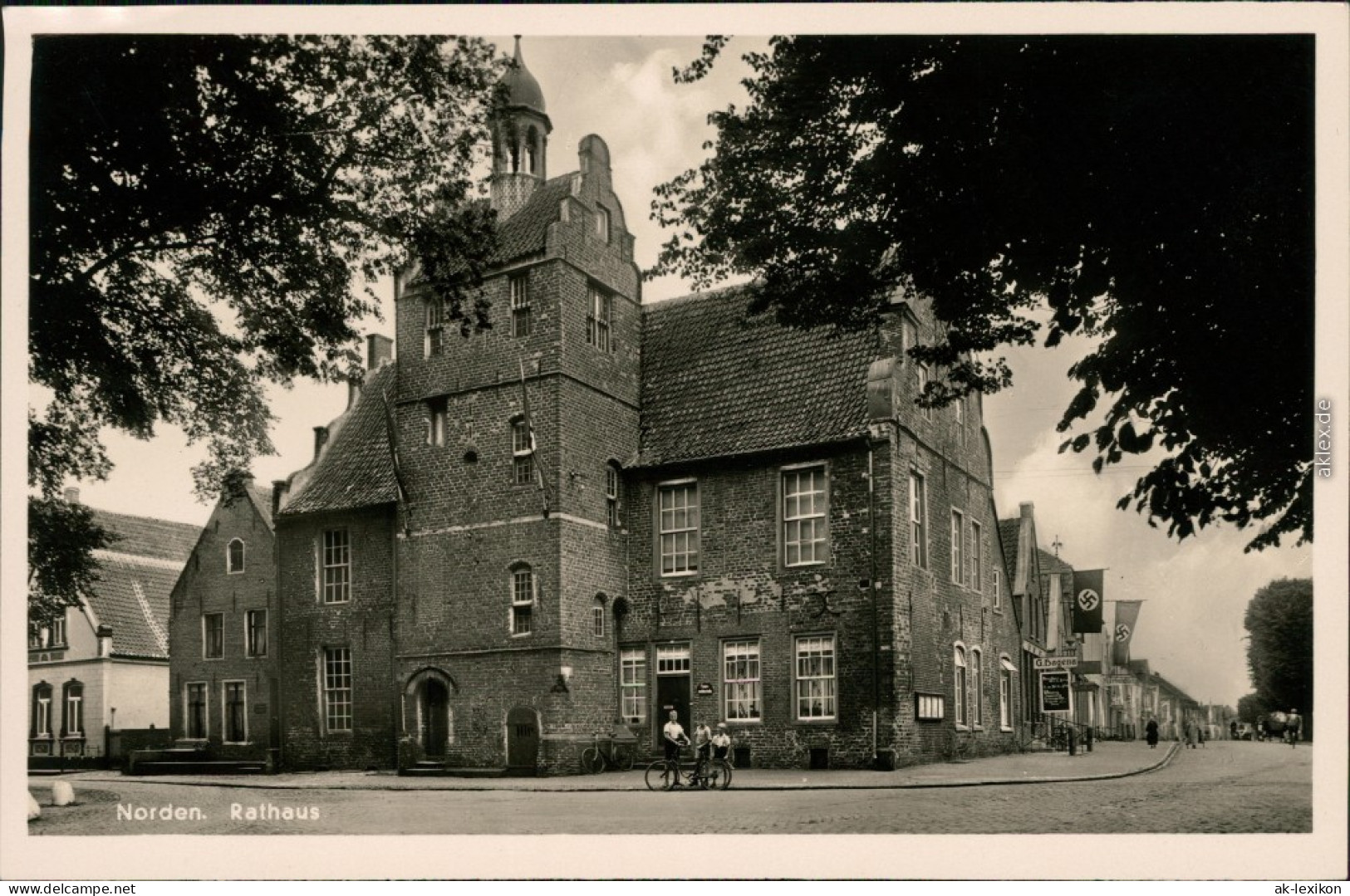 Ansichtskarte Norden Straßenpartie Und Rathaus 1939  - Norden