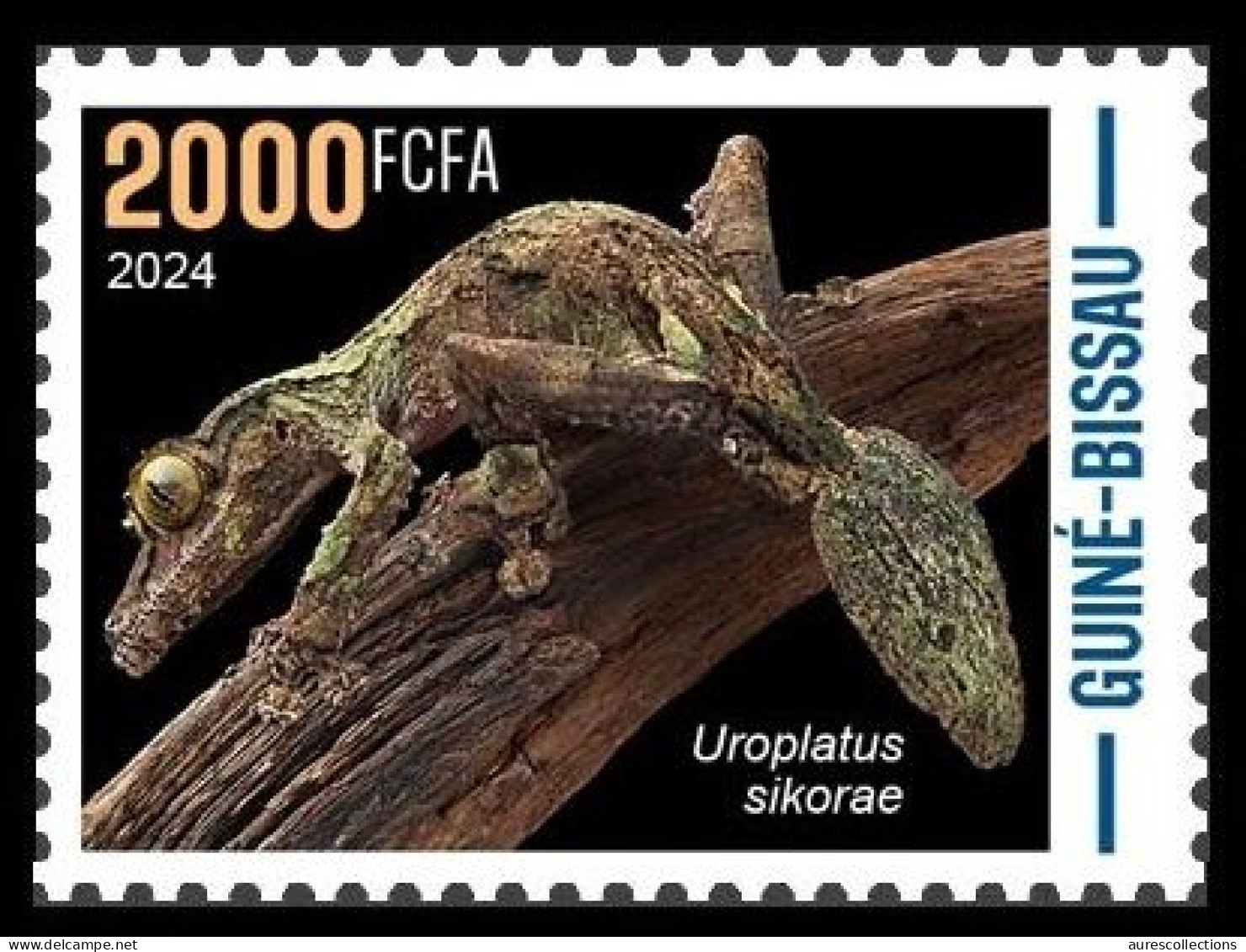 GUINEA BISSAU 2024 STAMP 1V - CAMOUFLAGE - REPTILES GECKO GECKOS - MNH - Otros & Sin Clasificación