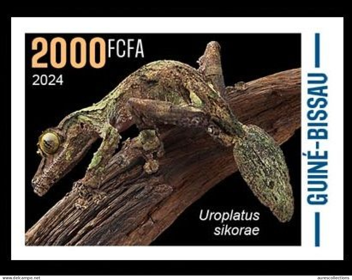 GUINEA BISSAU 2024 IMPERF STAMP 1V - CAMOUFLAGE - REPTILES GECKO GECKOS - MNH - Other & Unclassified