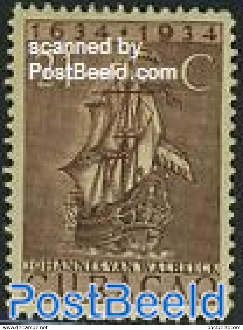 Netherlands Antilles 1934 21c, Johannes Van Walbeeck, Stamp Out Of Set, Unused (hinged), Transport - Ships And Boats - Ships