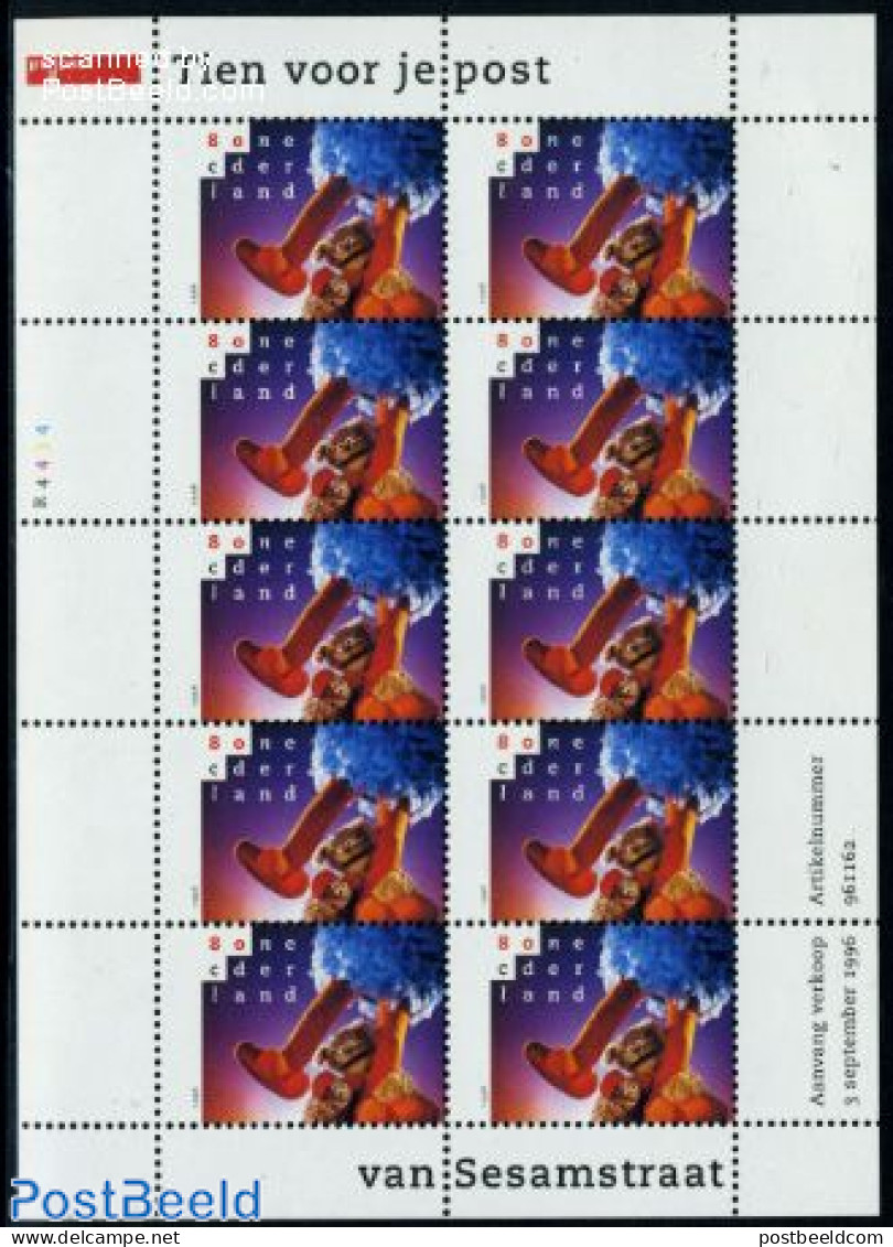 Netherlands 1996 Sesame Street Tien Voor Je Post M/s, Mint NH - Unused Stamps