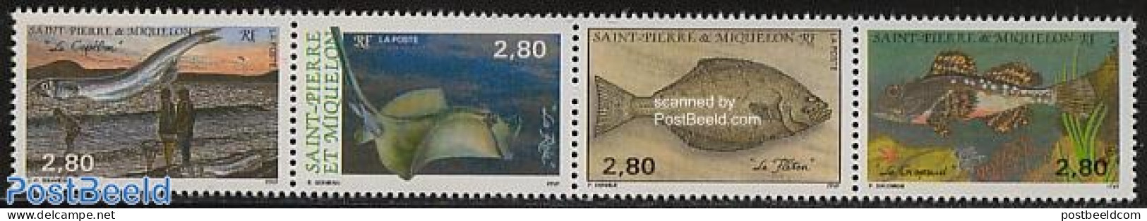 Saint Pierre And Miquelon 1993 Fish 4v [:::], Mint NH, Nature - Fish - Vissen