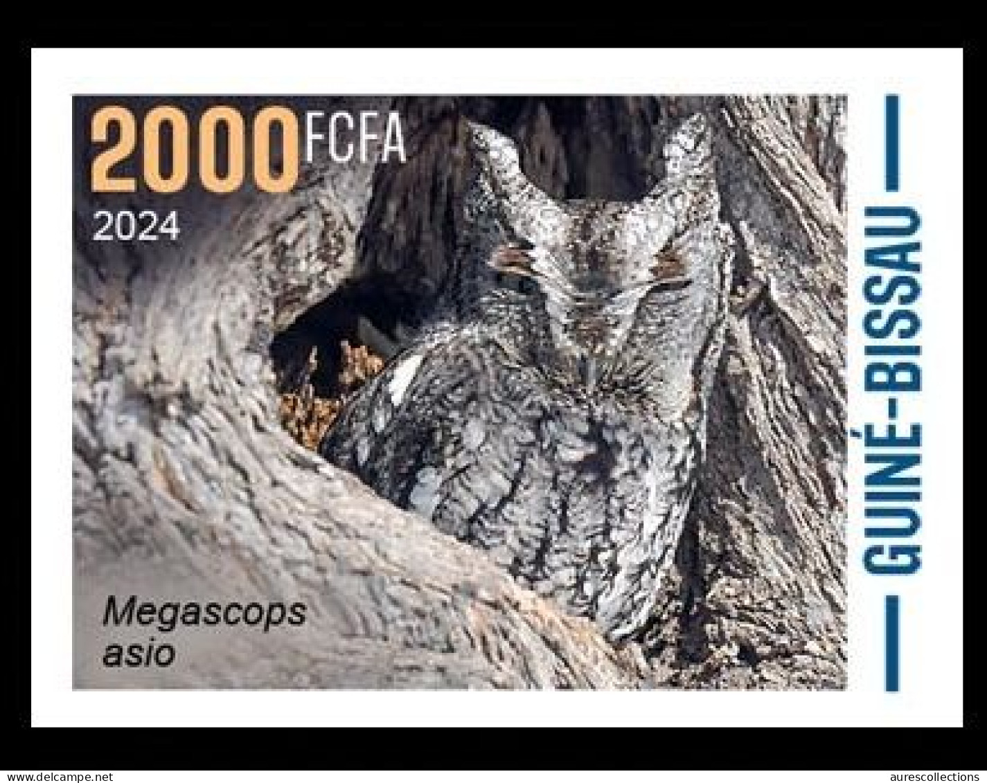 GUINEA BISSAU 2024 IMPERF STAMP 1V - CAMOUFLAGE - OWLS OWL HIBOUX HIBOU BIRDS OISEAUX - MNH - Hiboux & Chouettes