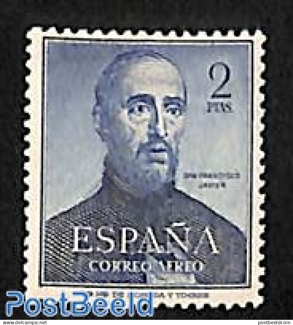 Spain 1952 Fr. Xaver 1v, Unused (hinged), Religion - Religion - Nuovi