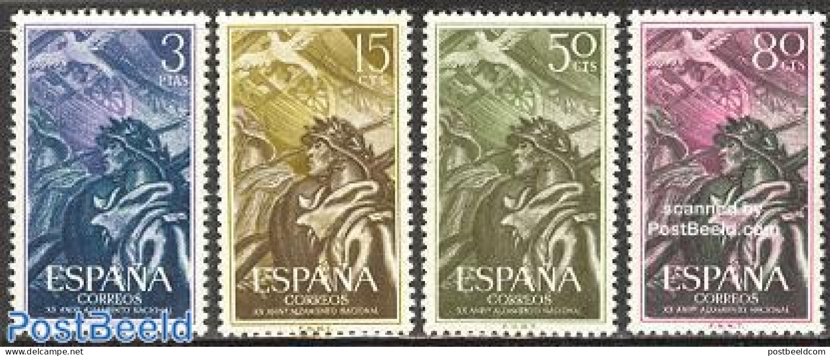 Spain 1956 National Peace 4v, Mint NH, History - Militarism - Nuevos