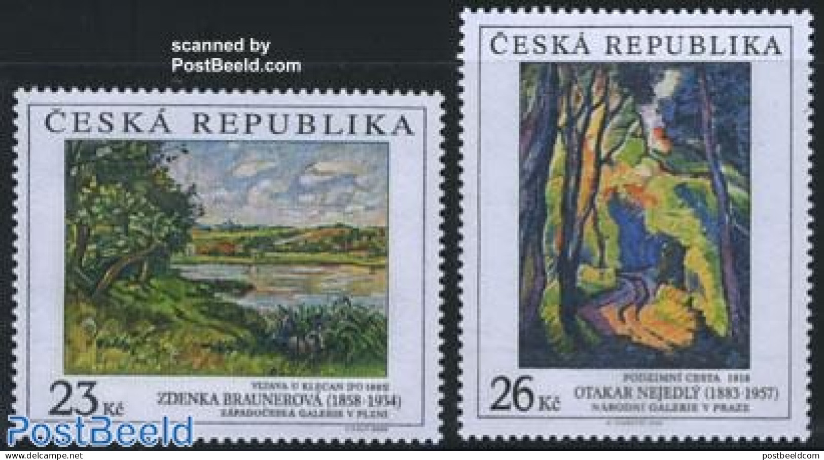 Czech Republic 2008 Paintings 2v, Mint NH, Art - Modern Art (1850-present) - Paintings - Sonstige & Ohne Zuordnung