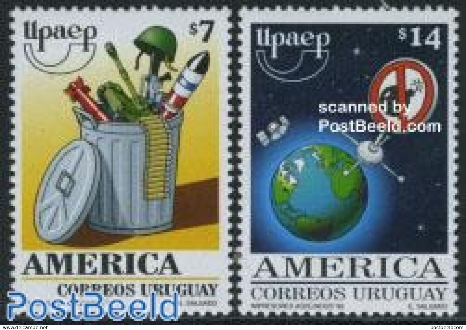 Uruguay 1999 UPAEP, Peace 2v, Mint NH, History - Peace - U.P.A.E. - Uruguay