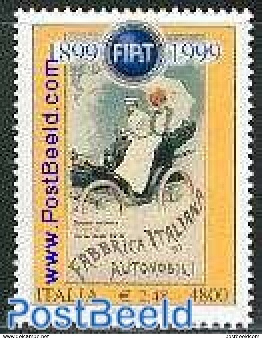 Italy 1999 100 Years FIAT 1v, Mint NH, Transport - Various - Automobiles - Industry - Sonstige & Ohne Zuordnung