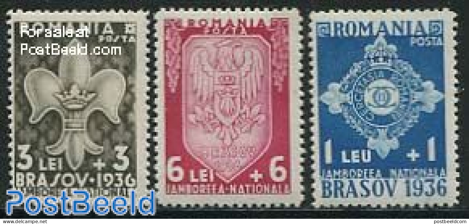 Romania 1936 Scouting 3v, Mint NH, Sport - Scouting - Nuovi