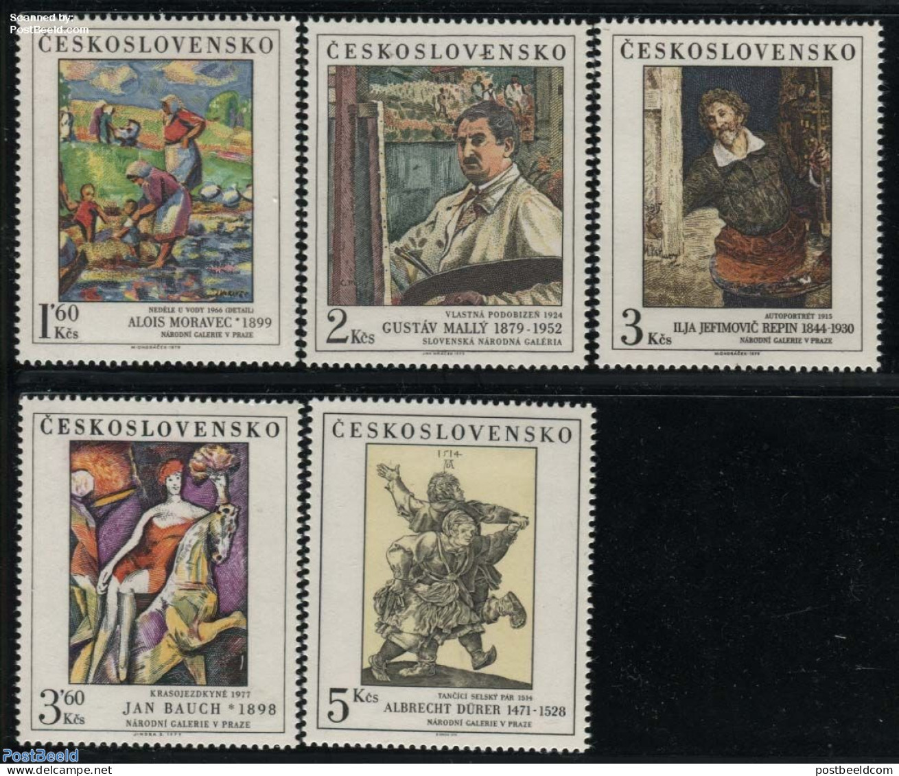 Czechoslovkia 1979 National Gallery 5v, Mint NH, Nature - Horses - Art - Dürer, Albrecht - Modern Art (1850-present) .. - Altri & Non Classificati