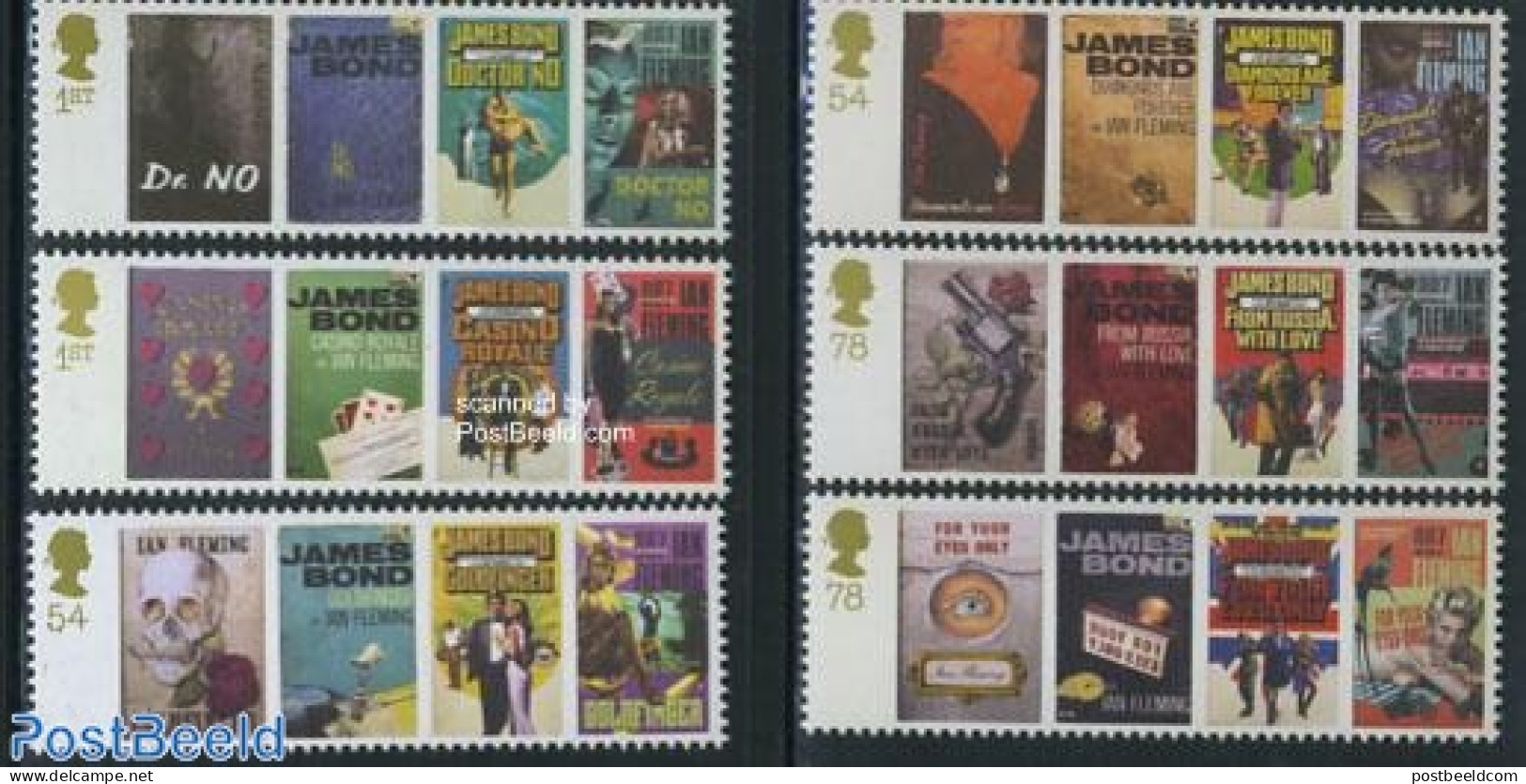 Great Britain 2008 James Bond 6v, Mint NH, Performance Art - Sport - Transport - Film - Playing Cards - Automobiles - .. - Ongebruikt