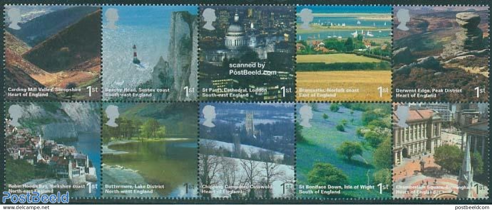 Great Britain 2006 Landscapes 10v [++++], Mint NH, Religion - Transport - Various - Churches, Temples, Mosques, Synago.. - Unused Stamps